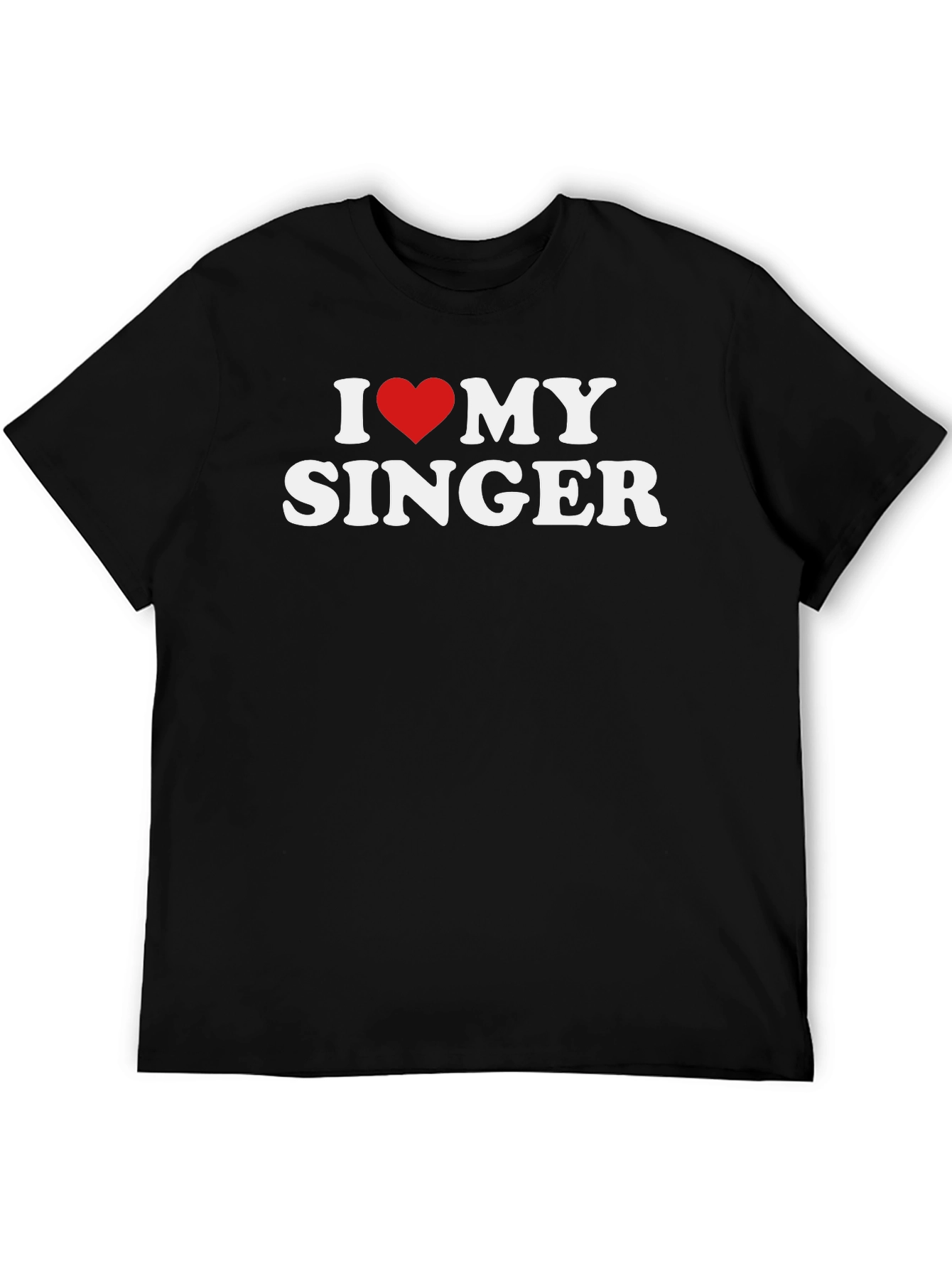 I Love My Singer T-Shirt - Black