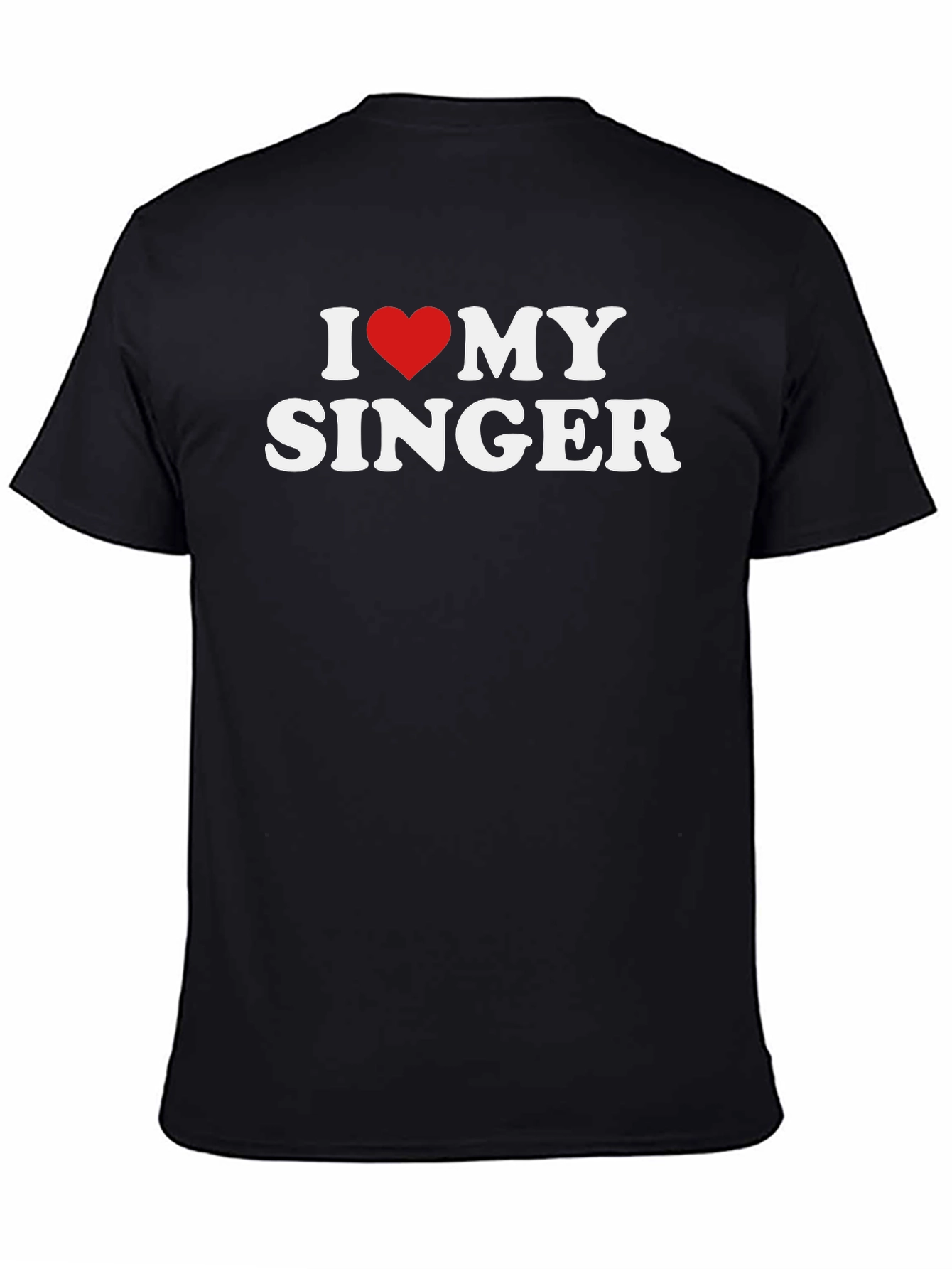 I Love My Singer T-Shirt - Black