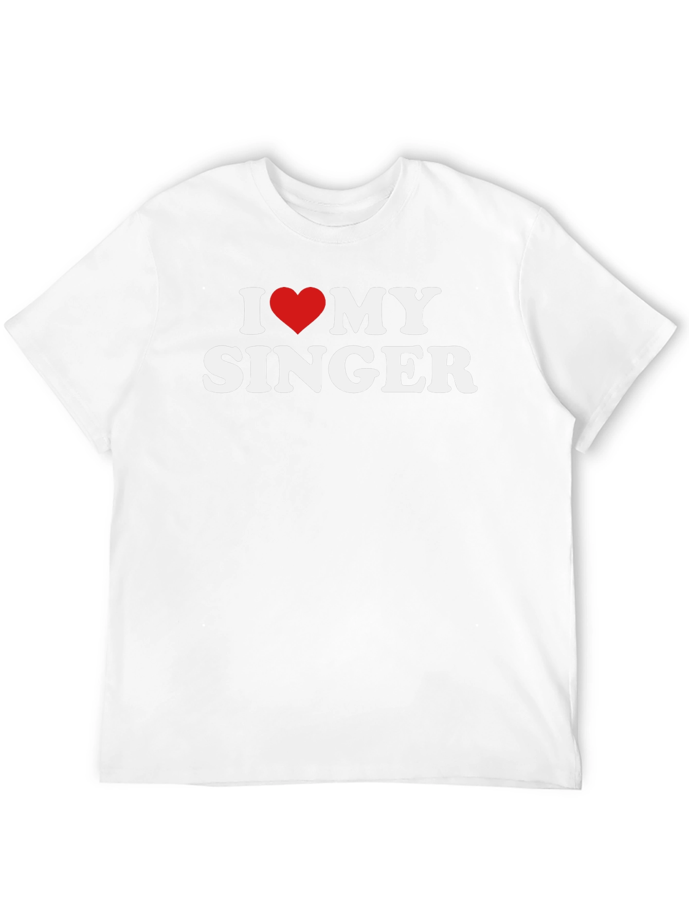 I Love My Singer T-Shirt - Black