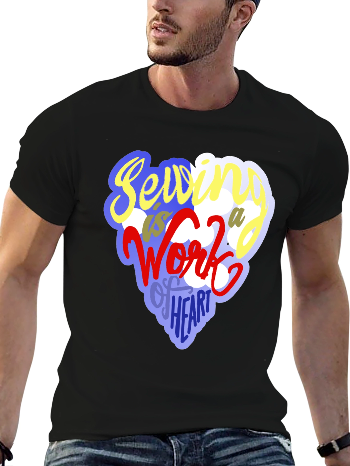 Sewing Heart T-Shirt - Unique Crafting Design