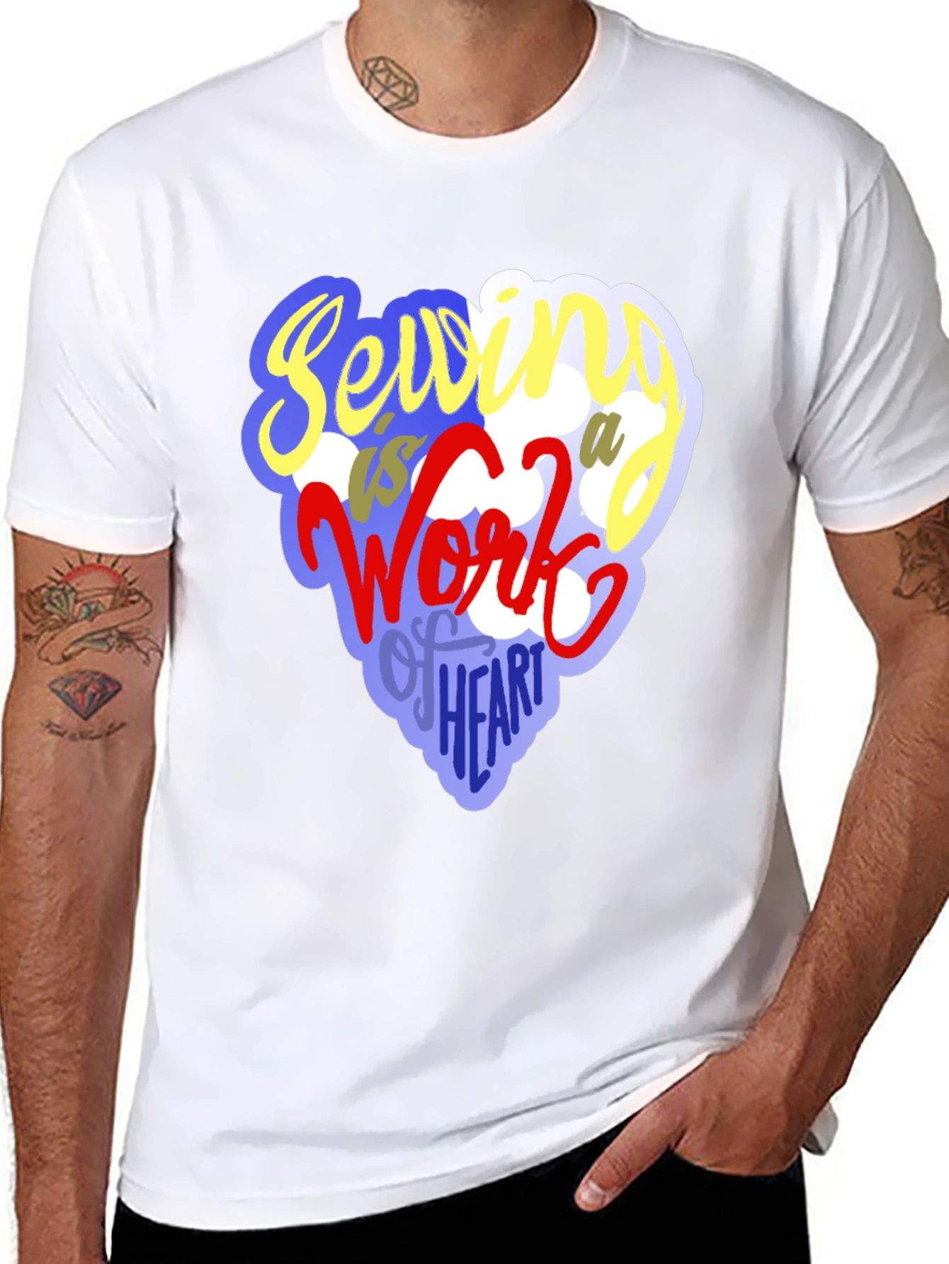 Sewing Heart T-Shirt - Unique Crafting Design