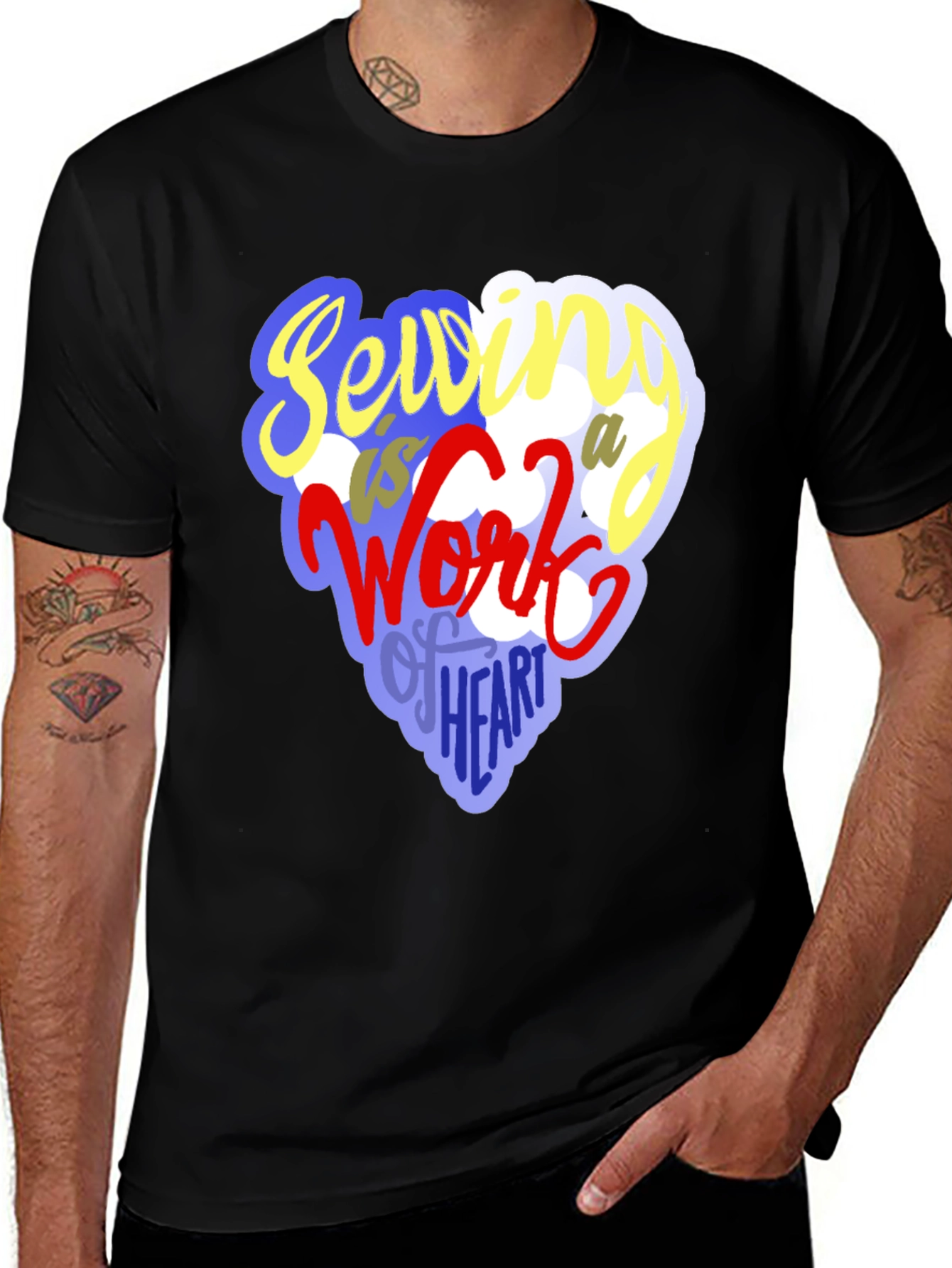 Sewing Heart T-Shirt - Unique Crafting Design