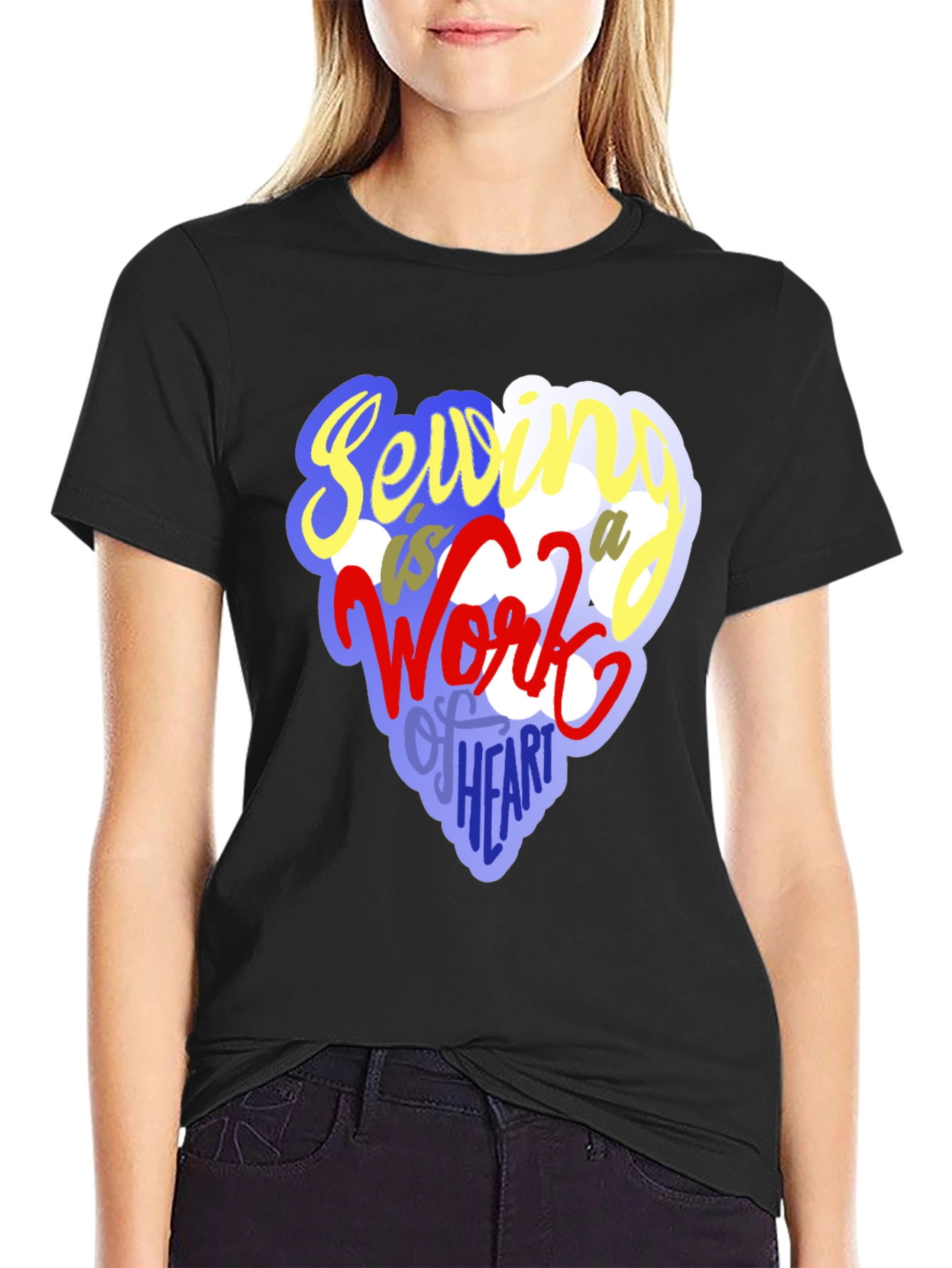 Sewing Heart T-Shirt - Unique Crafting Design