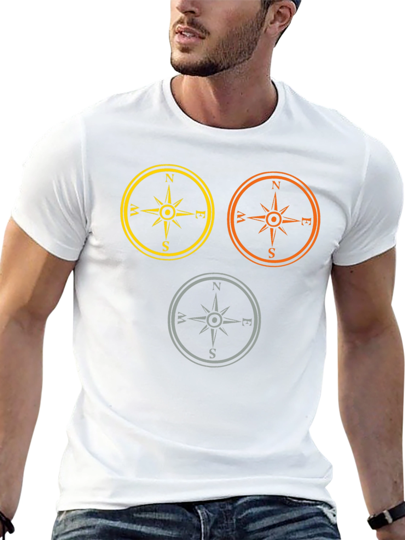 Compass Rose T-Shirt - Classic Navigation Design