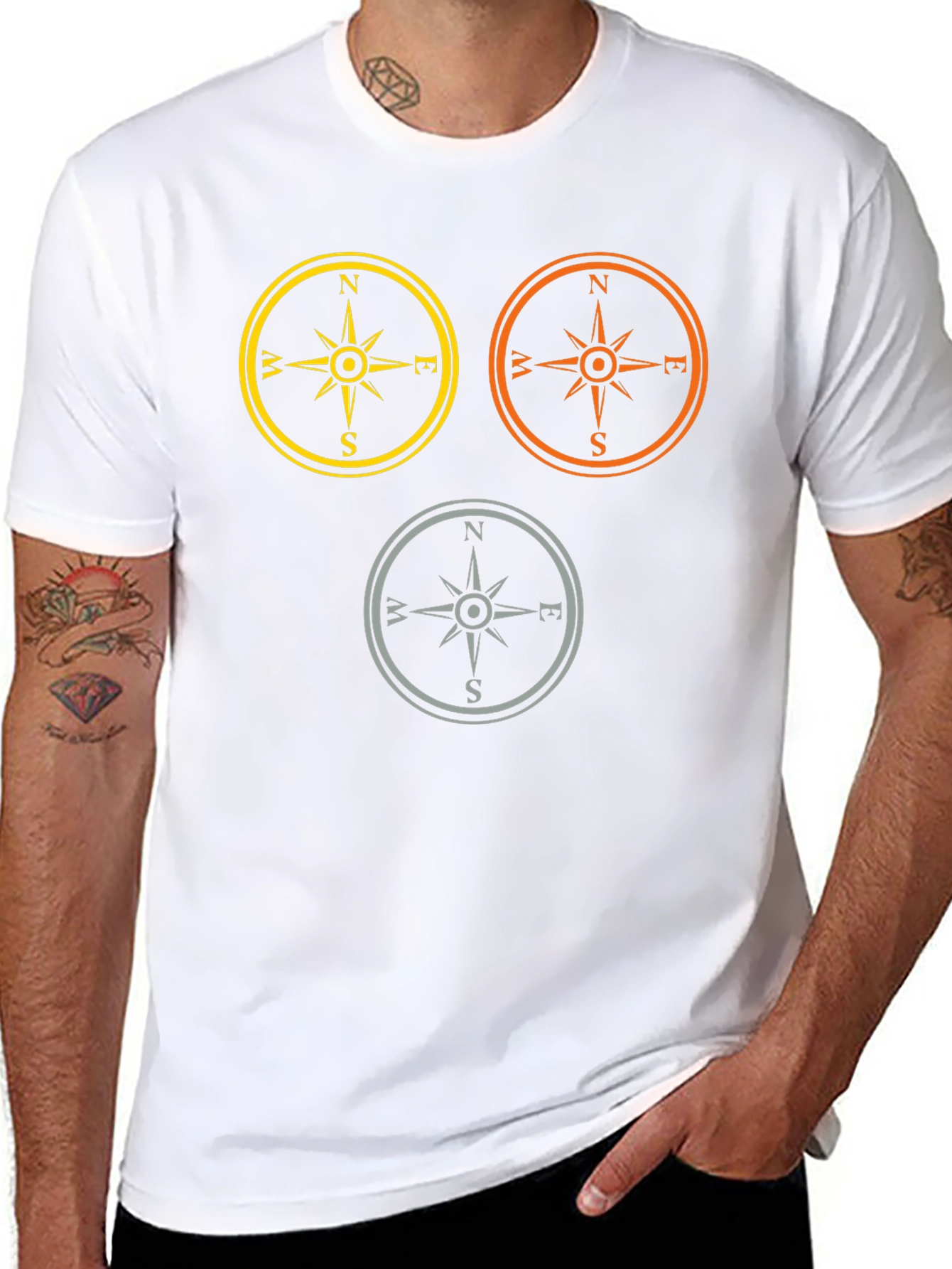 Compass Rose T-Shirt - Classic Navigation Design