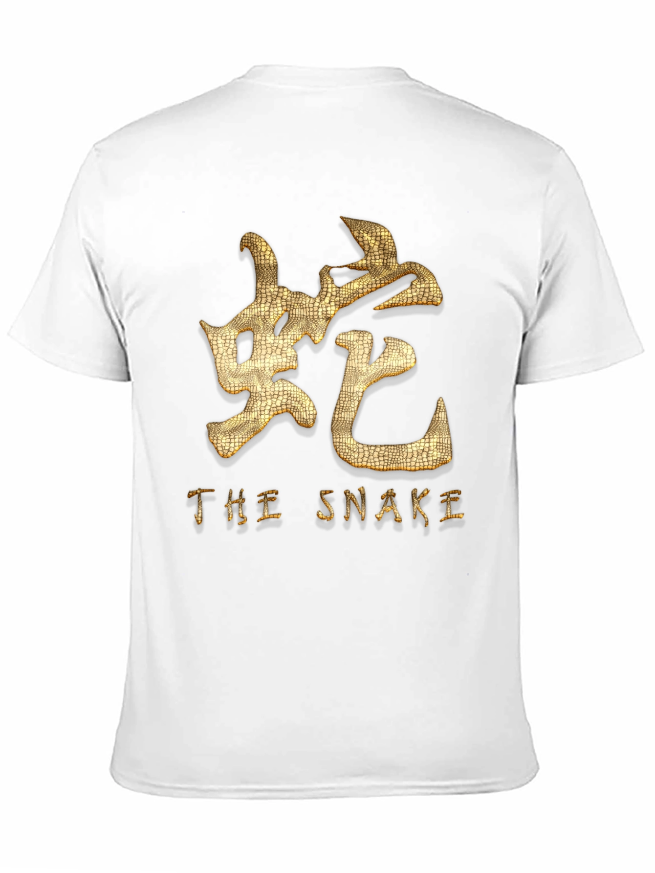 Snake Zodiac T-Shirt - Chinese Symbol Gold Print