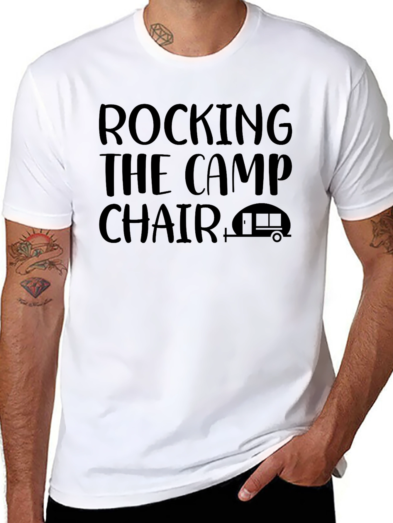 Rocking The Camp Chair Black T-Shirt