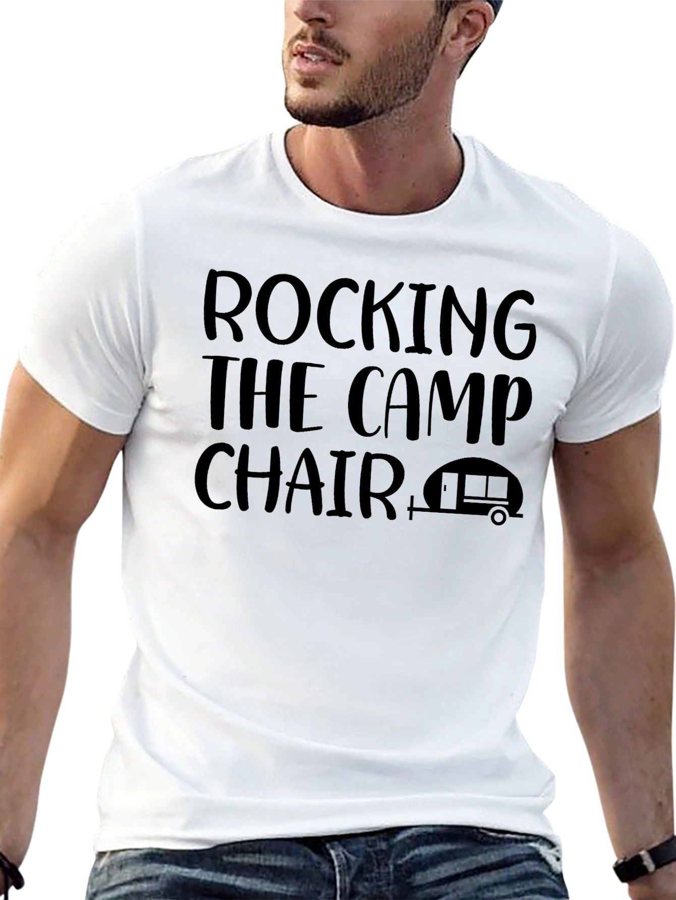 Rocking The Camp Chair Black T-Shirt