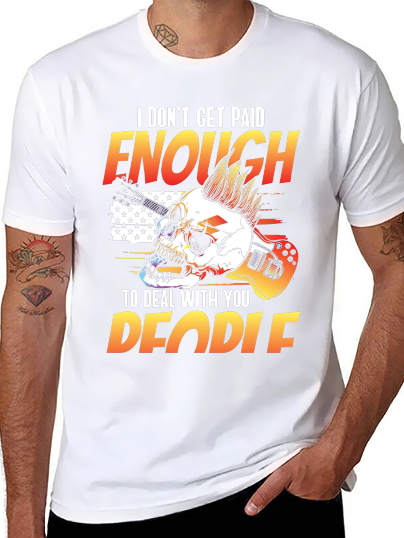 I Dont Get Paid Enough Skull Graphic Tee