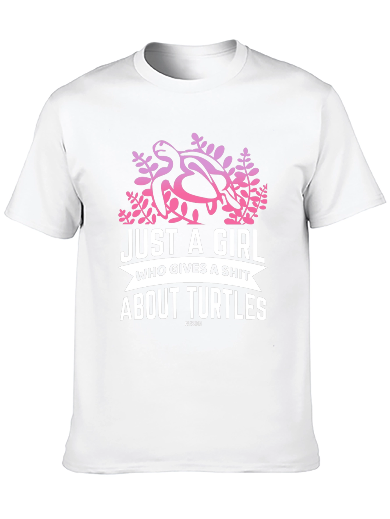 Girl Who Gives A Shit About Turtles Black T-Shirt