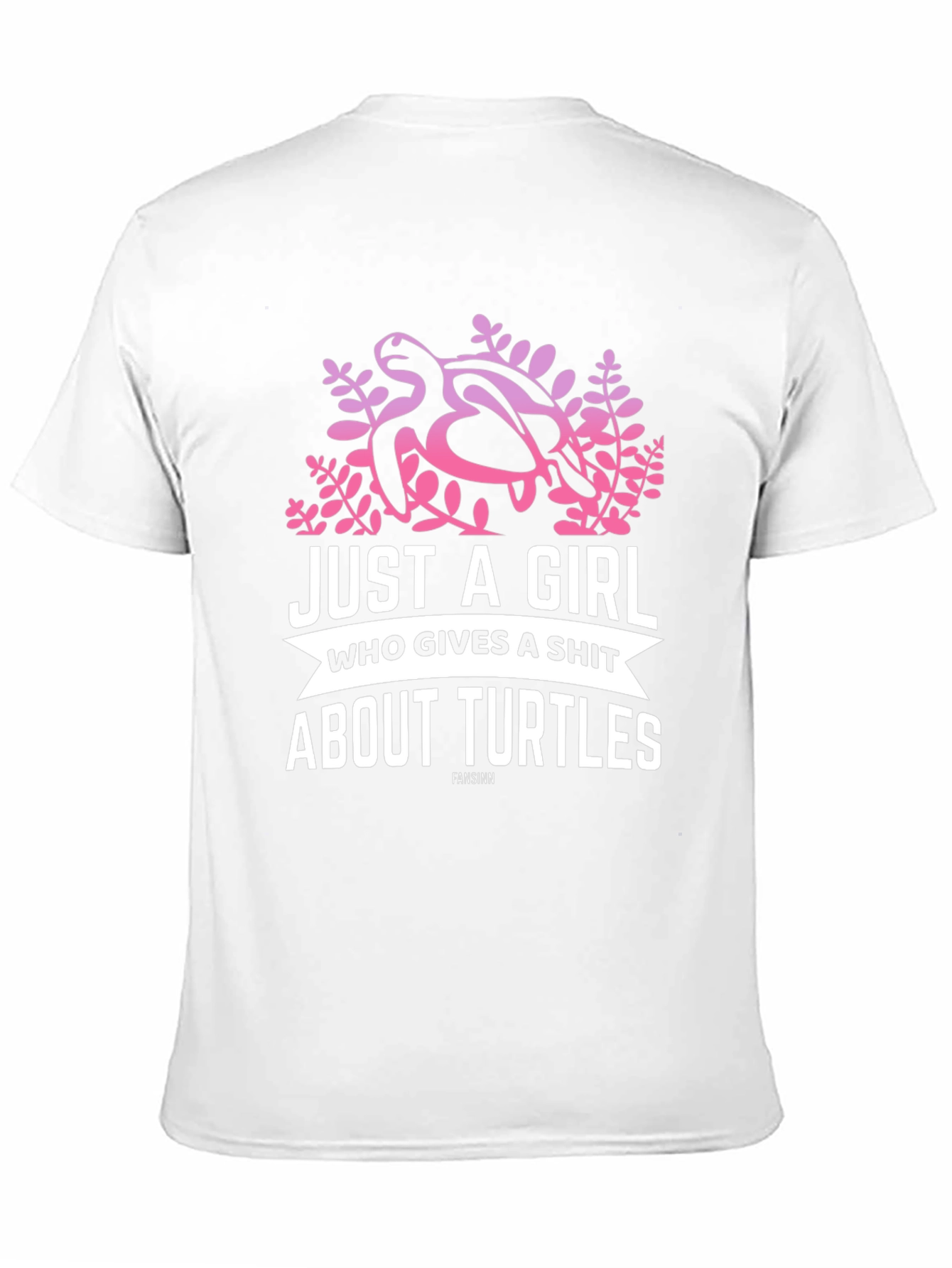 Girl Who Gives A Shit About Turtles Black T-Shirt