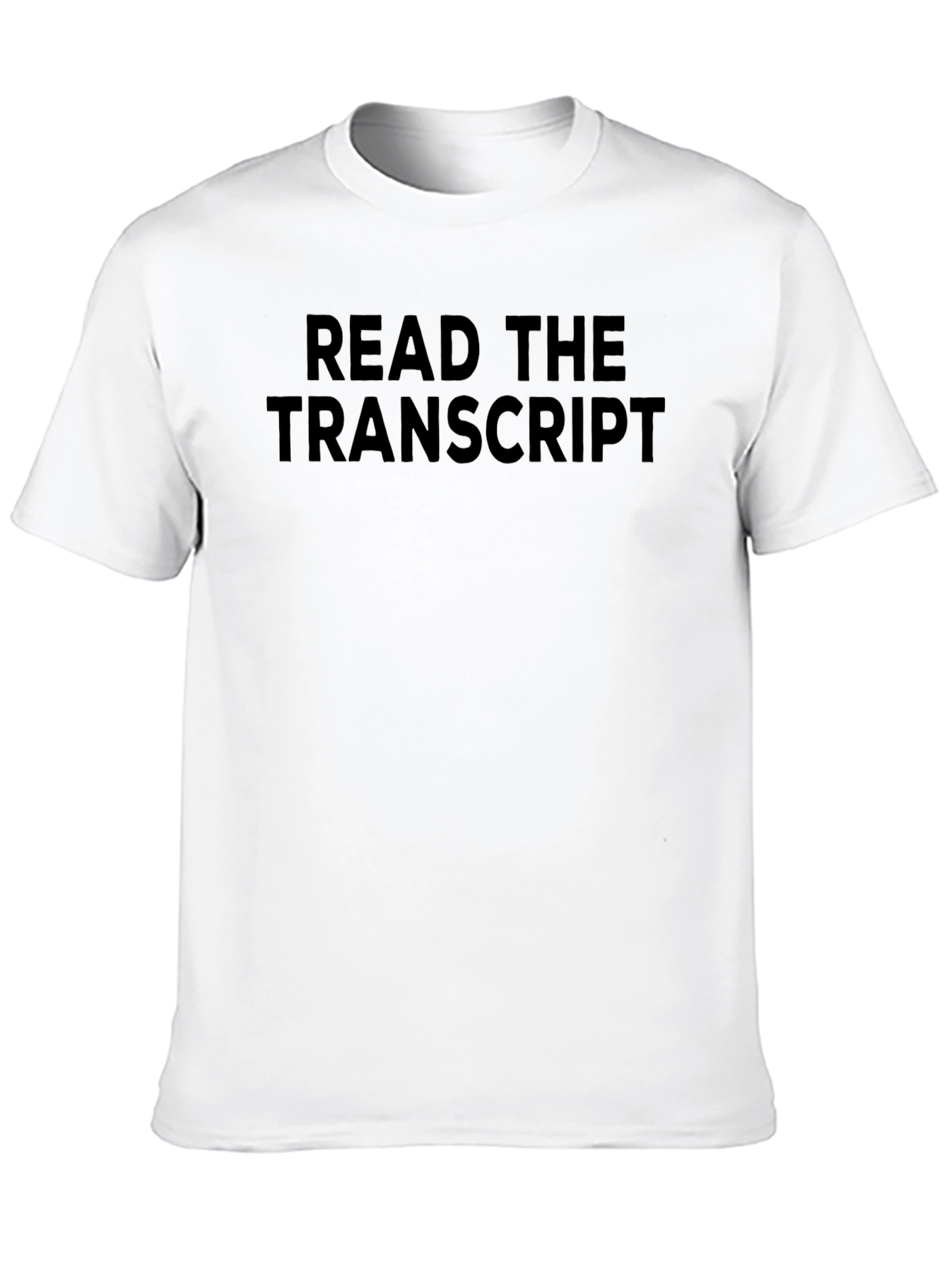 Read the Transcript Black T-Shirt