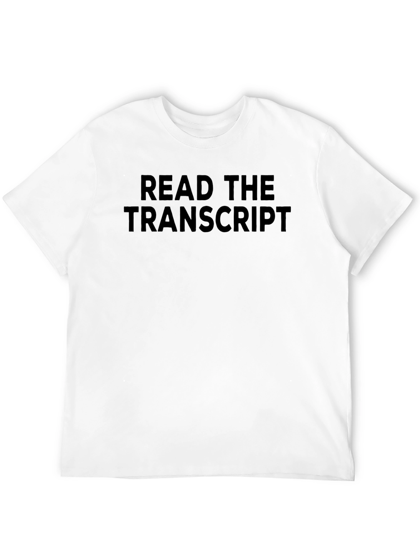 Read the Transcript Black T-Shirt
