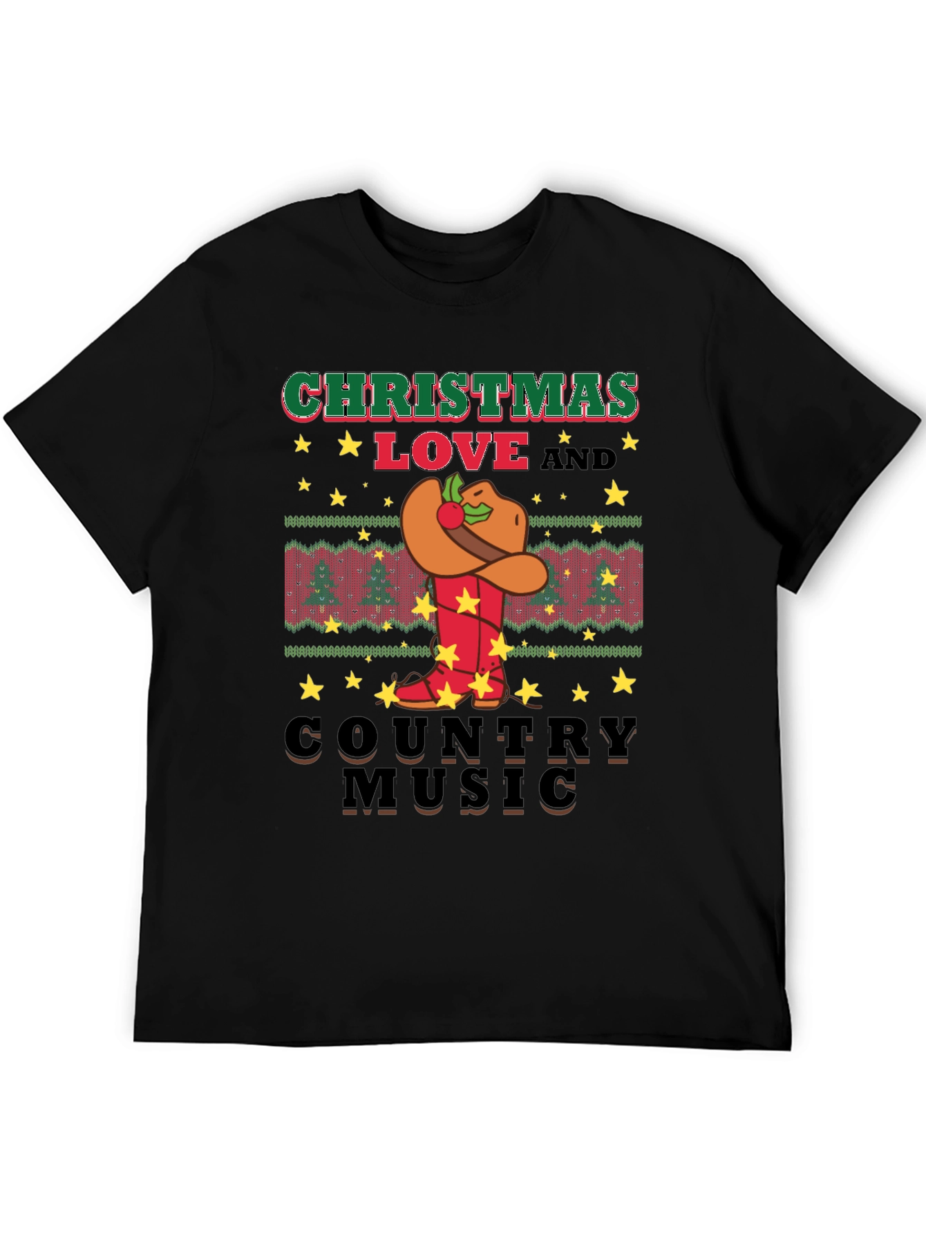 Christmas Love Country Music Graphic Tee