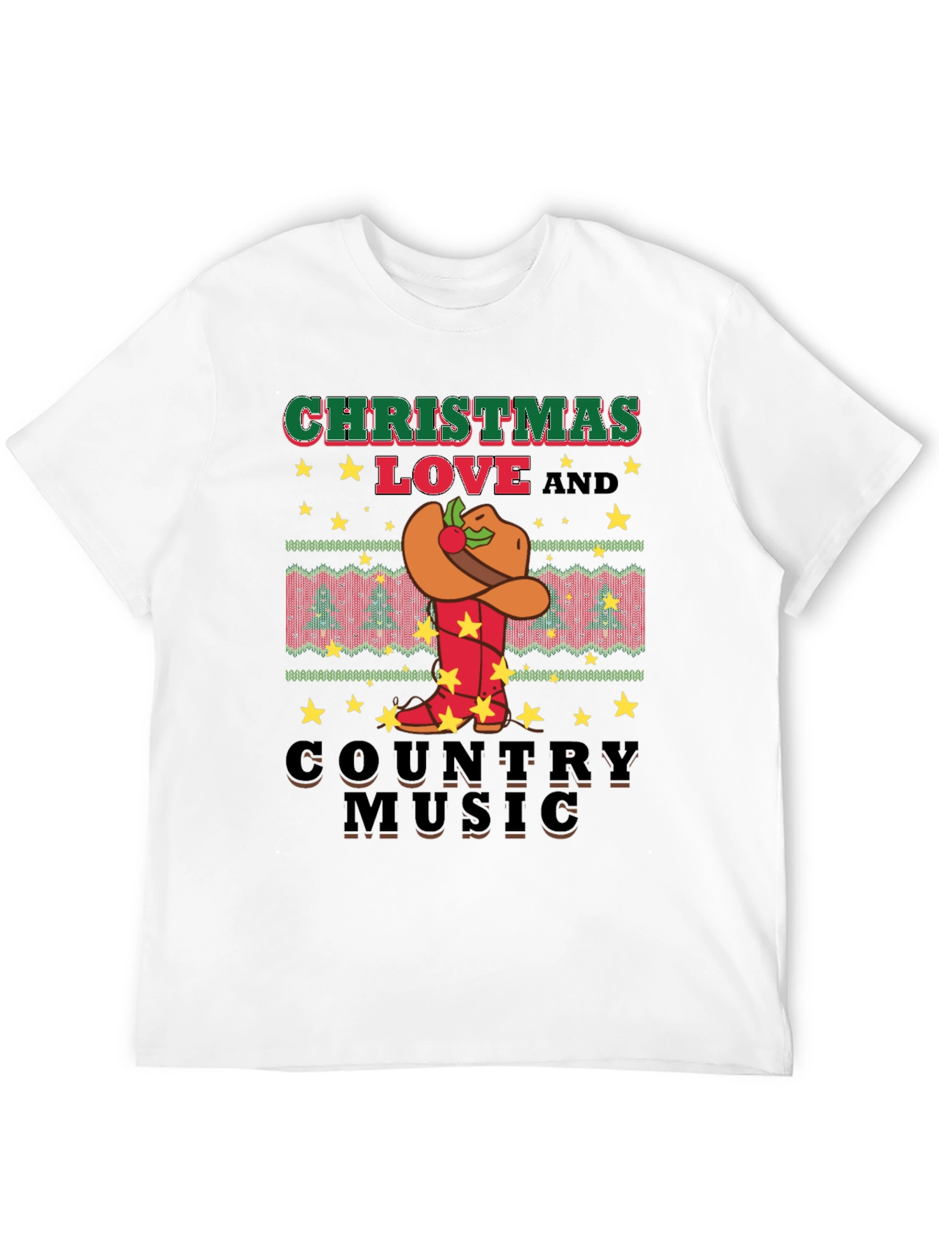 Christmas Love Country Music Graphic Tee