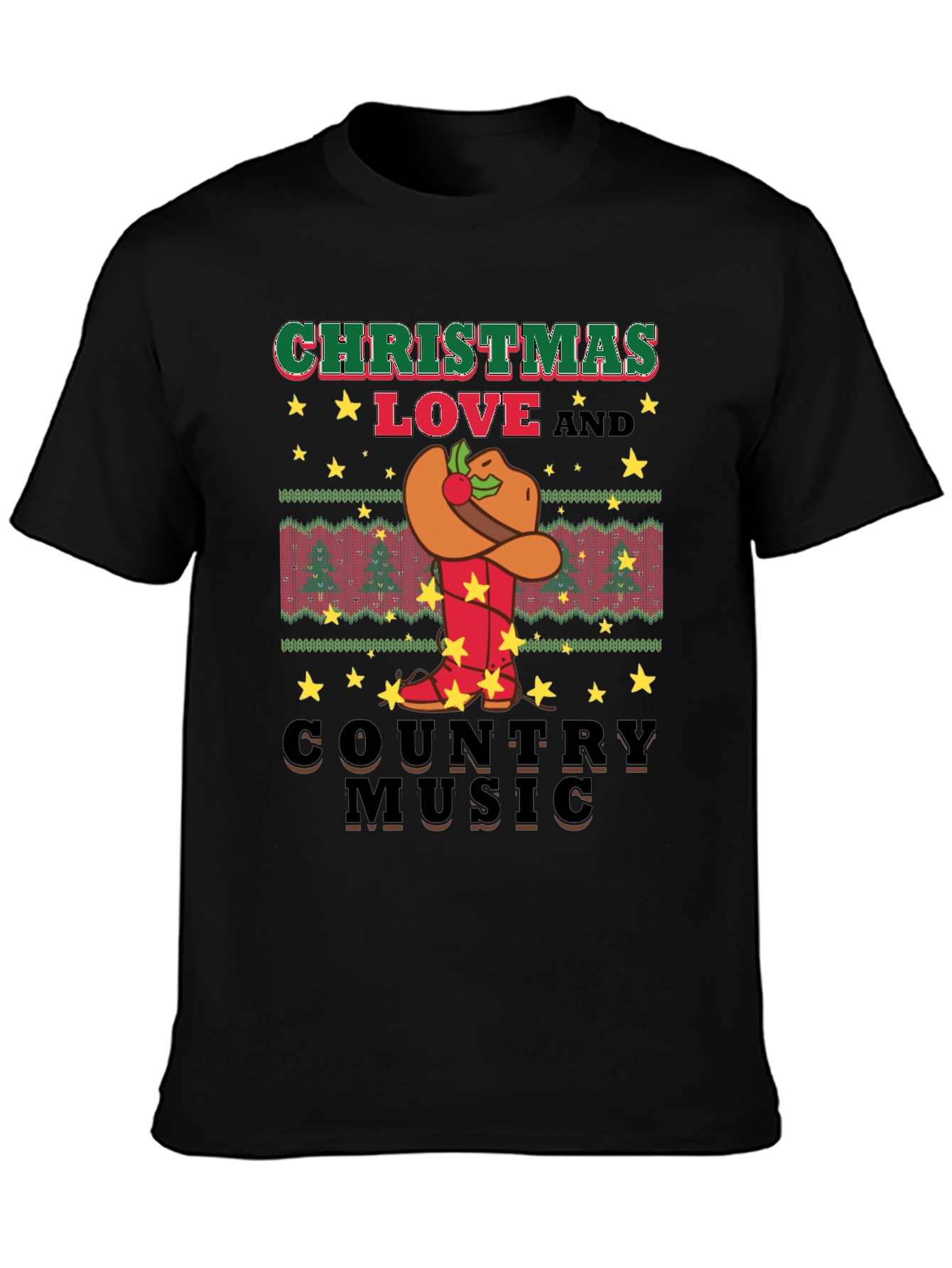Christmas Love Country Music Graphic Tee