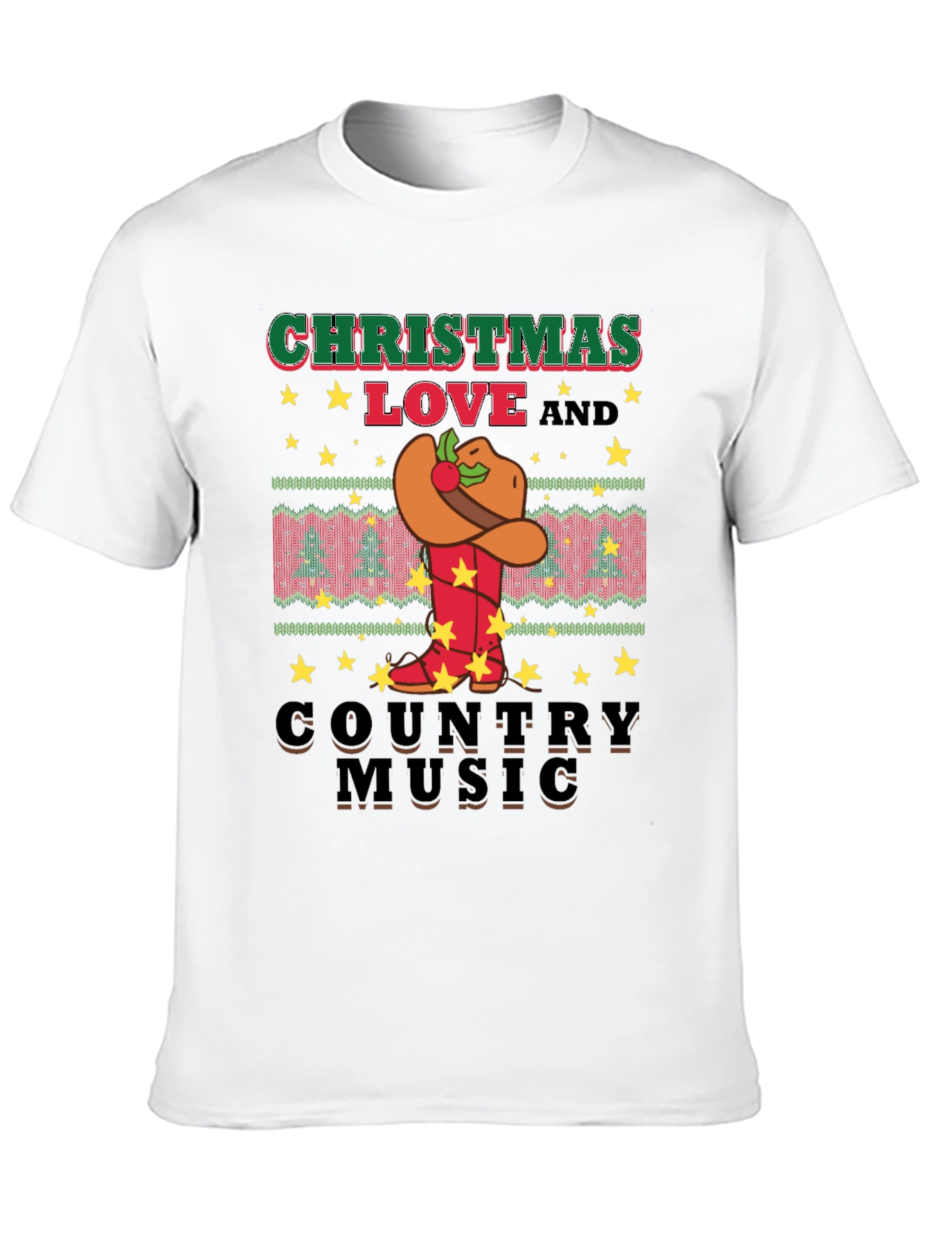 Christmas Love Country Music Graphic Tee