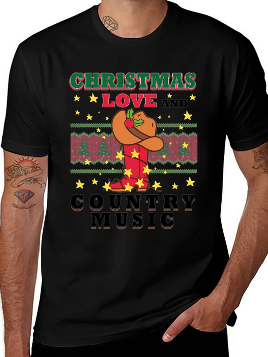 Christmas Love Country Music Graphic Tee
