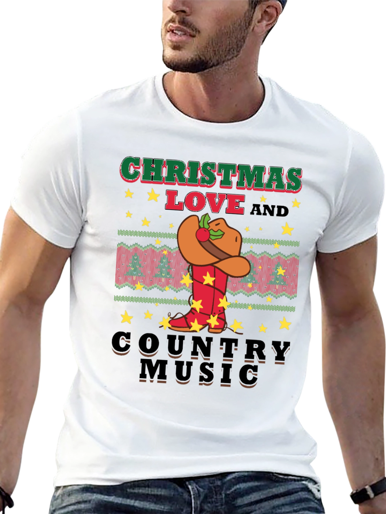 Christmas Love Country Music Graphic Tee