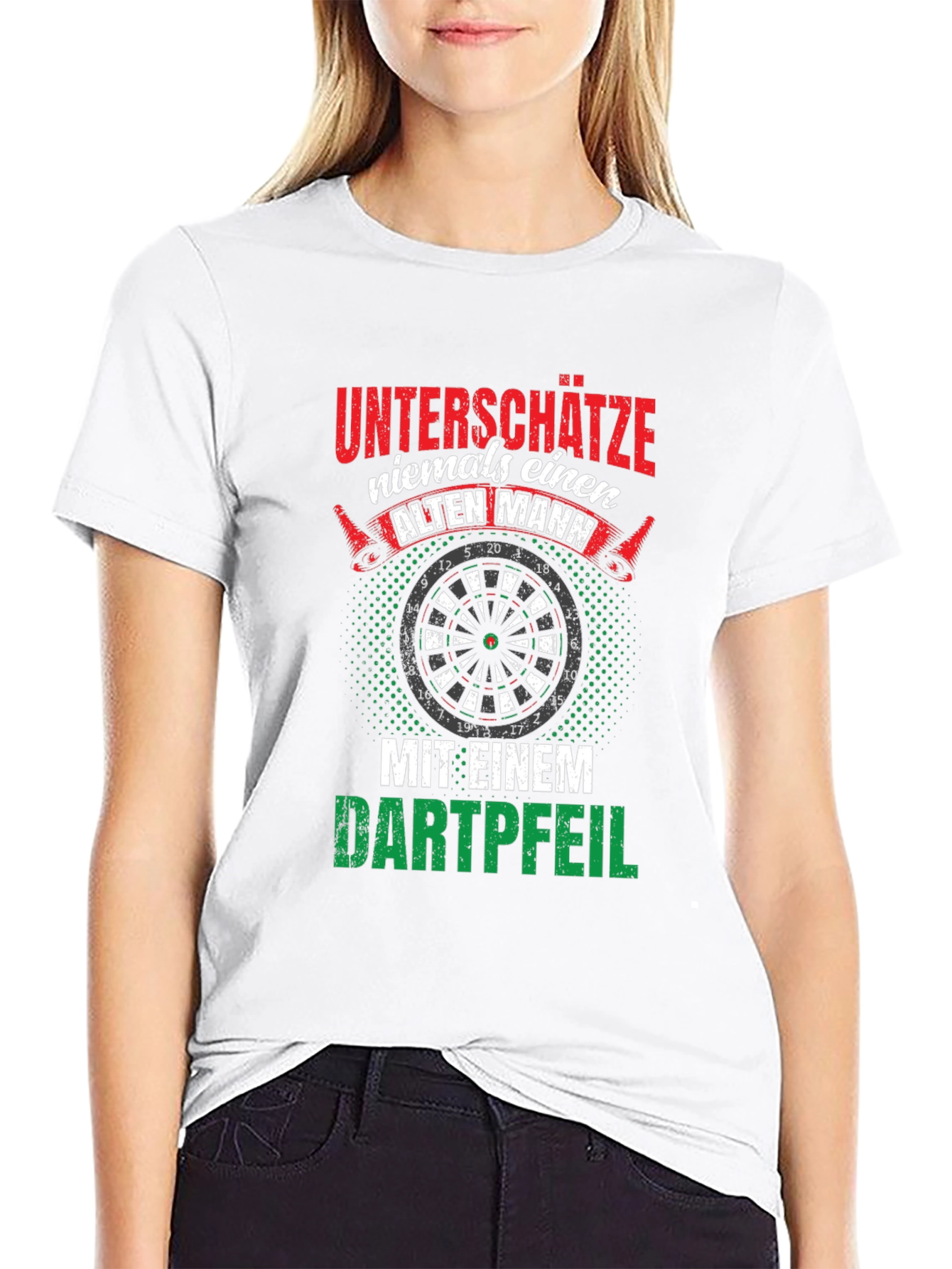 Funny Dart Player T-Shirt: Never Underestimate an Old Man