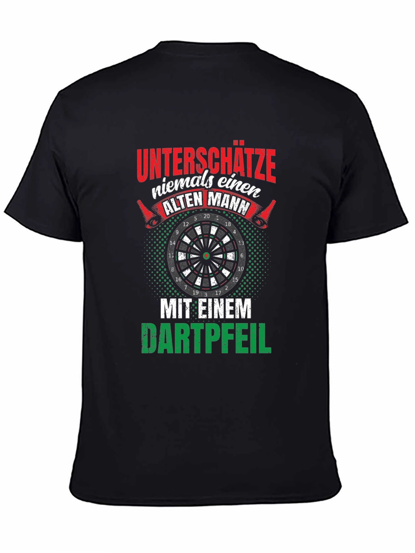 Funny Dart Player T-Shirt: Never Underestimate an Old Man