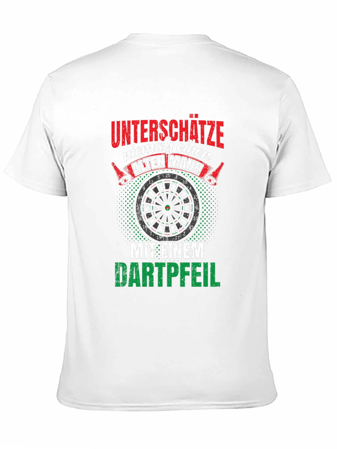Funny Dart Player T-Shirt: Never Underestimate an Old Man