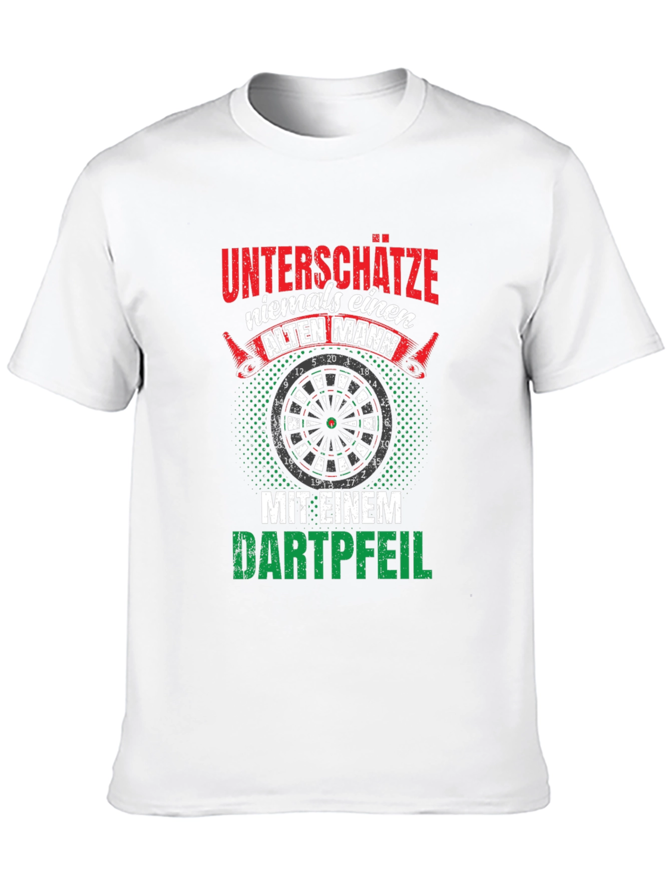 Funny Dart Player T-Shirt: Never Underestimate an Old Man