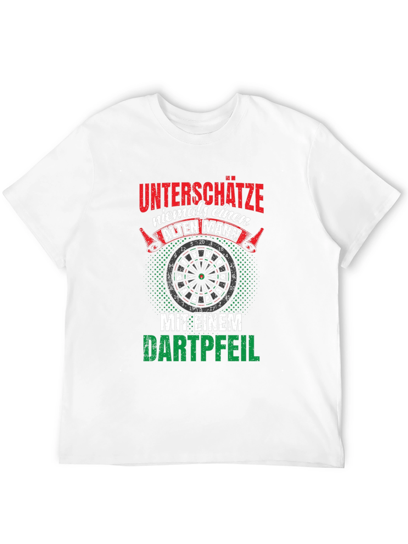 Funny Dart Player T-Shirt: Never Underestimate an Old Man