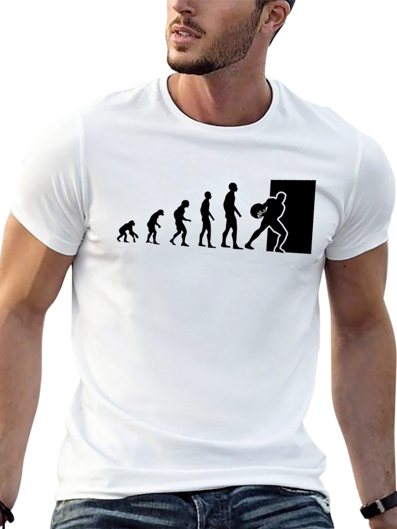 Evolution of Basketball Black T-Shirt