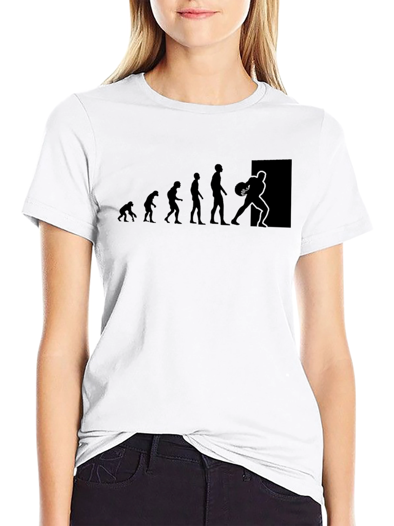Evolution of Basketball Black T-Shirt