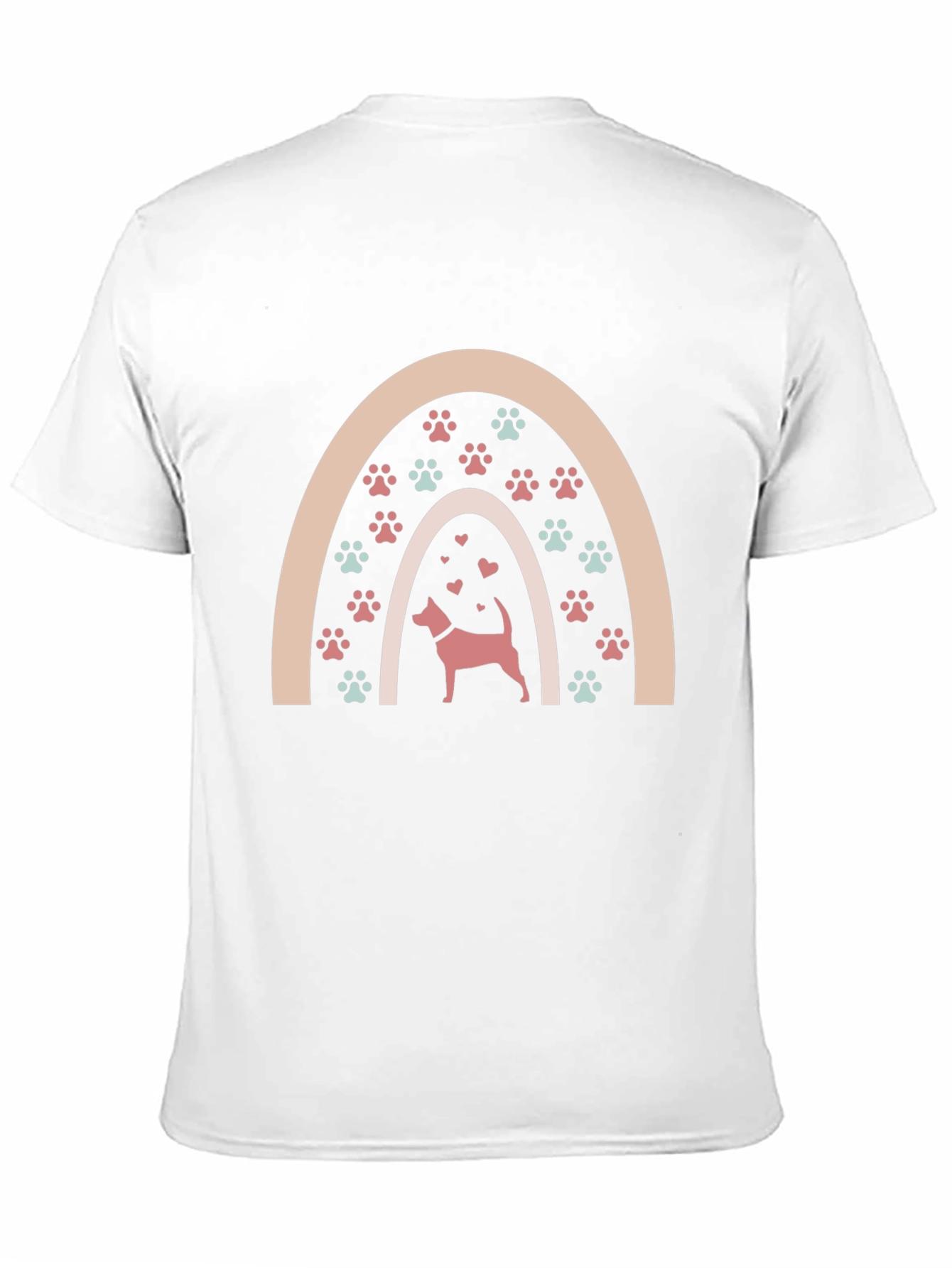 Dog Paw Rainbow Graphic Tee - Unisex