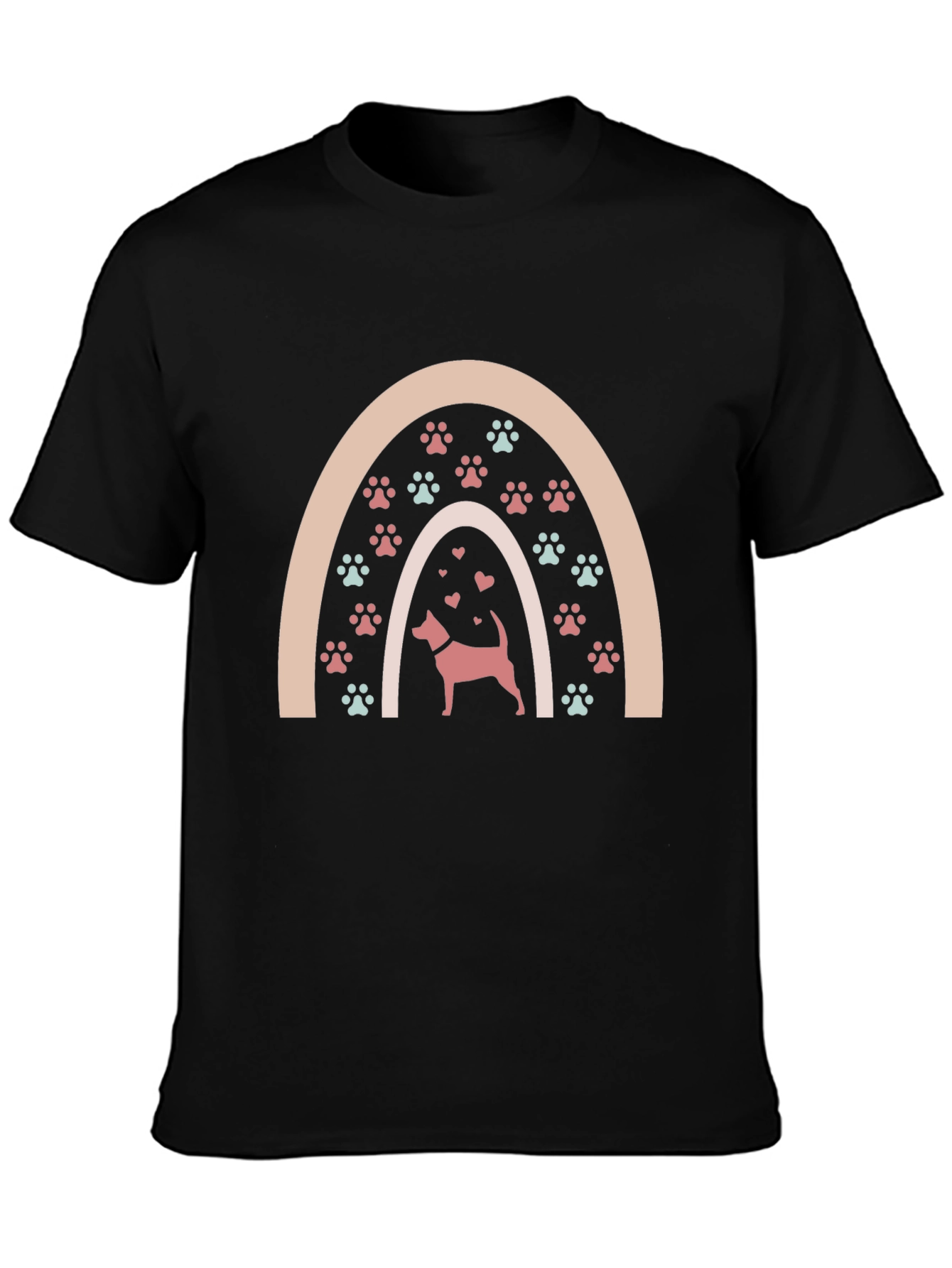 Dog Paw Rainbow Graphic Tee - Unisex