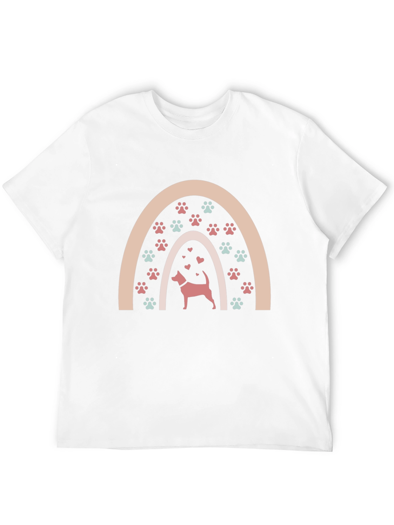 Dog Paw Rainbow Graphic Tee - Unisex
