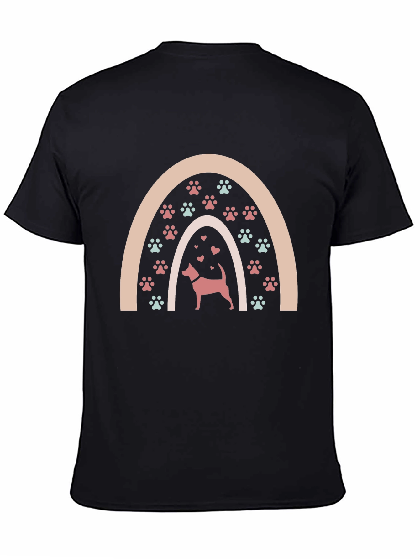 Dog Paw Rainbow Graphic Tee - Unisex