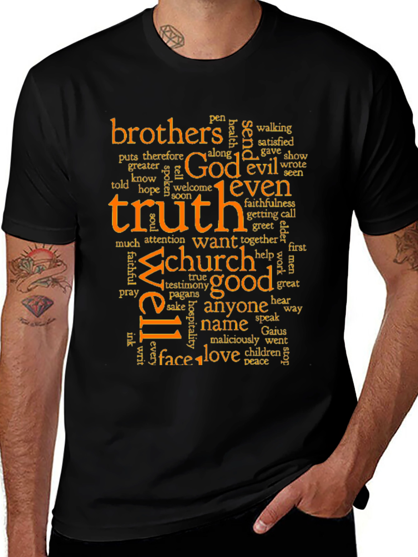 Truth & Faith Word Art Graphic T-Shirt
