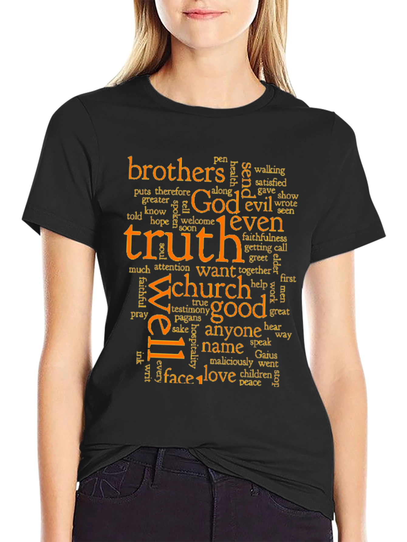 Truth & Faith Word Art Graphic T-Shirt