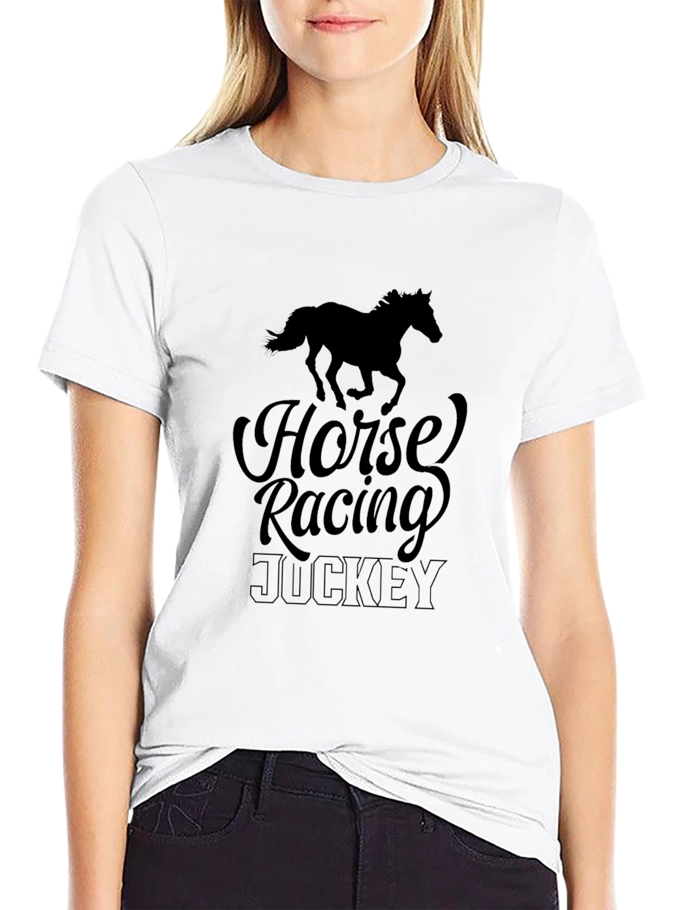 Horse Racing Jockey Graphic T-Shirt