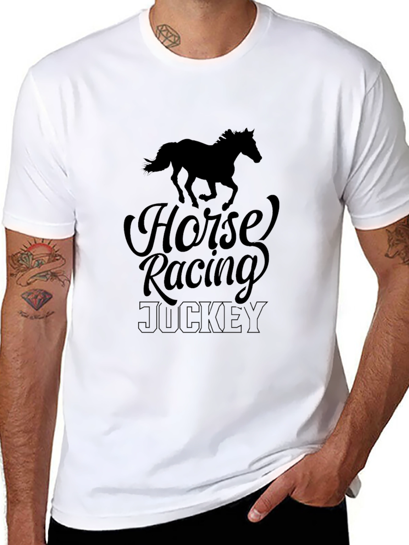 Horse Racing Jockey Graphic T-Shirt
