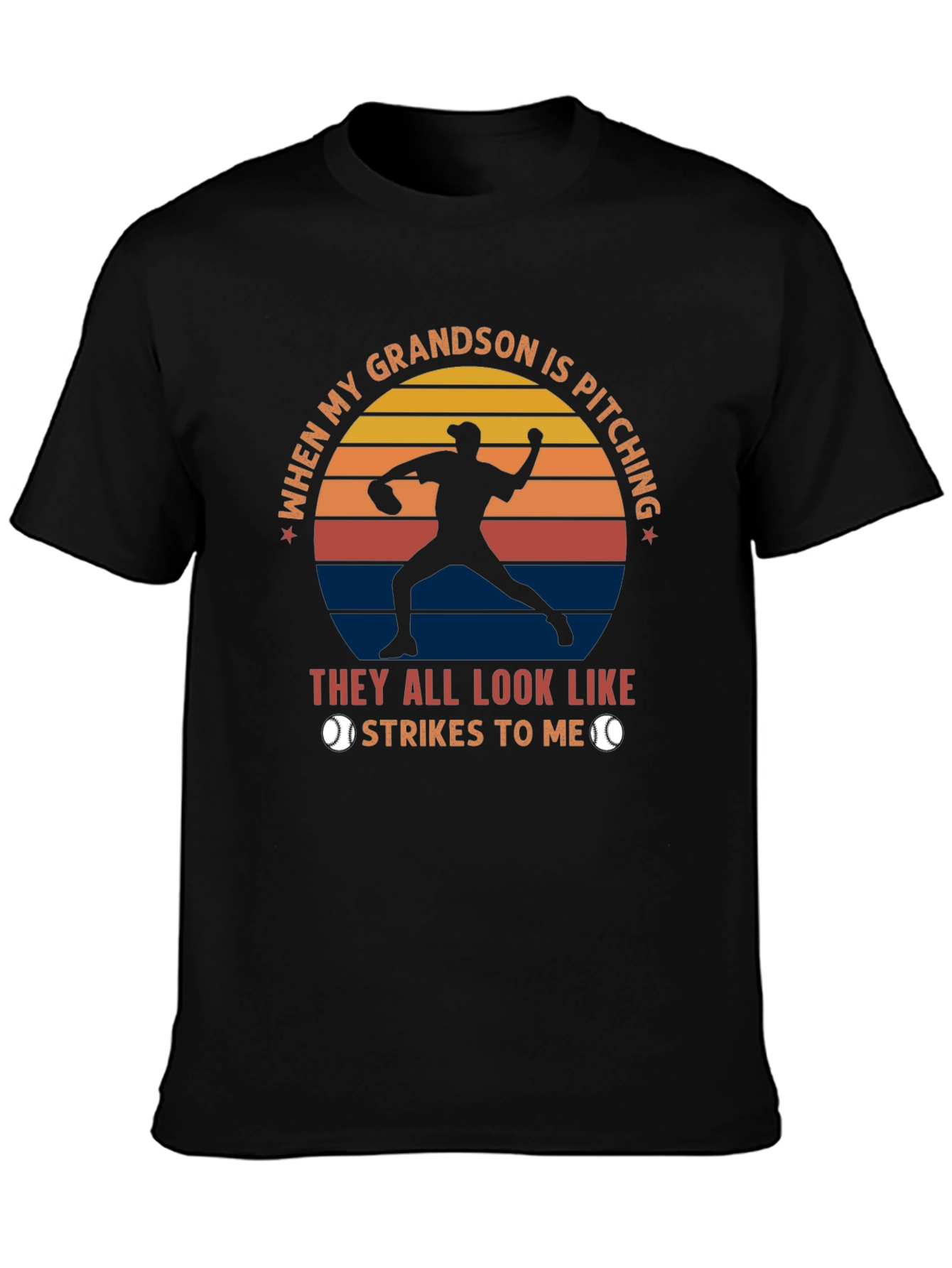 Grandson Pitching Baseball T-Shirt