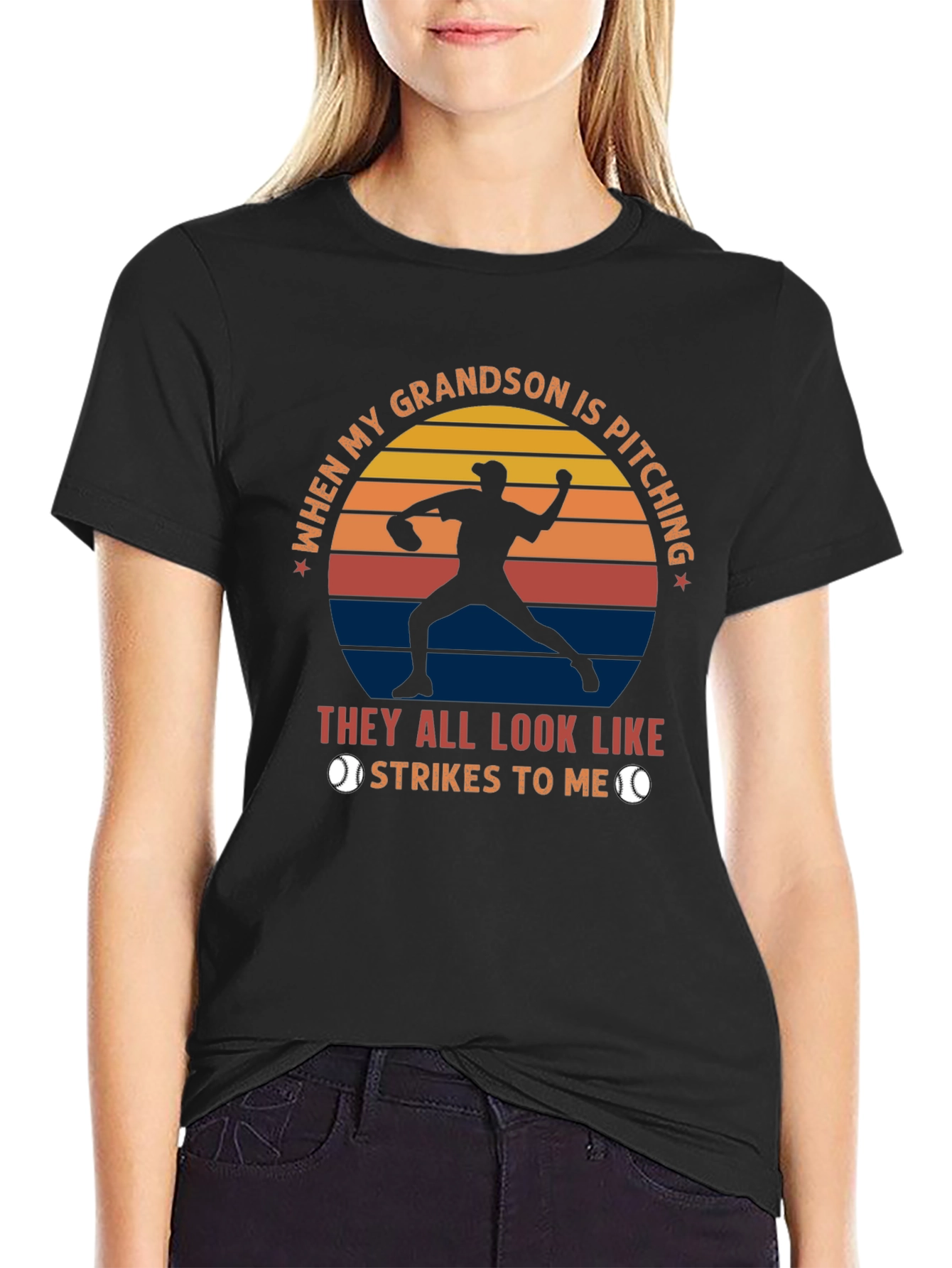 Grandson Pitching Baseball T-Shirt