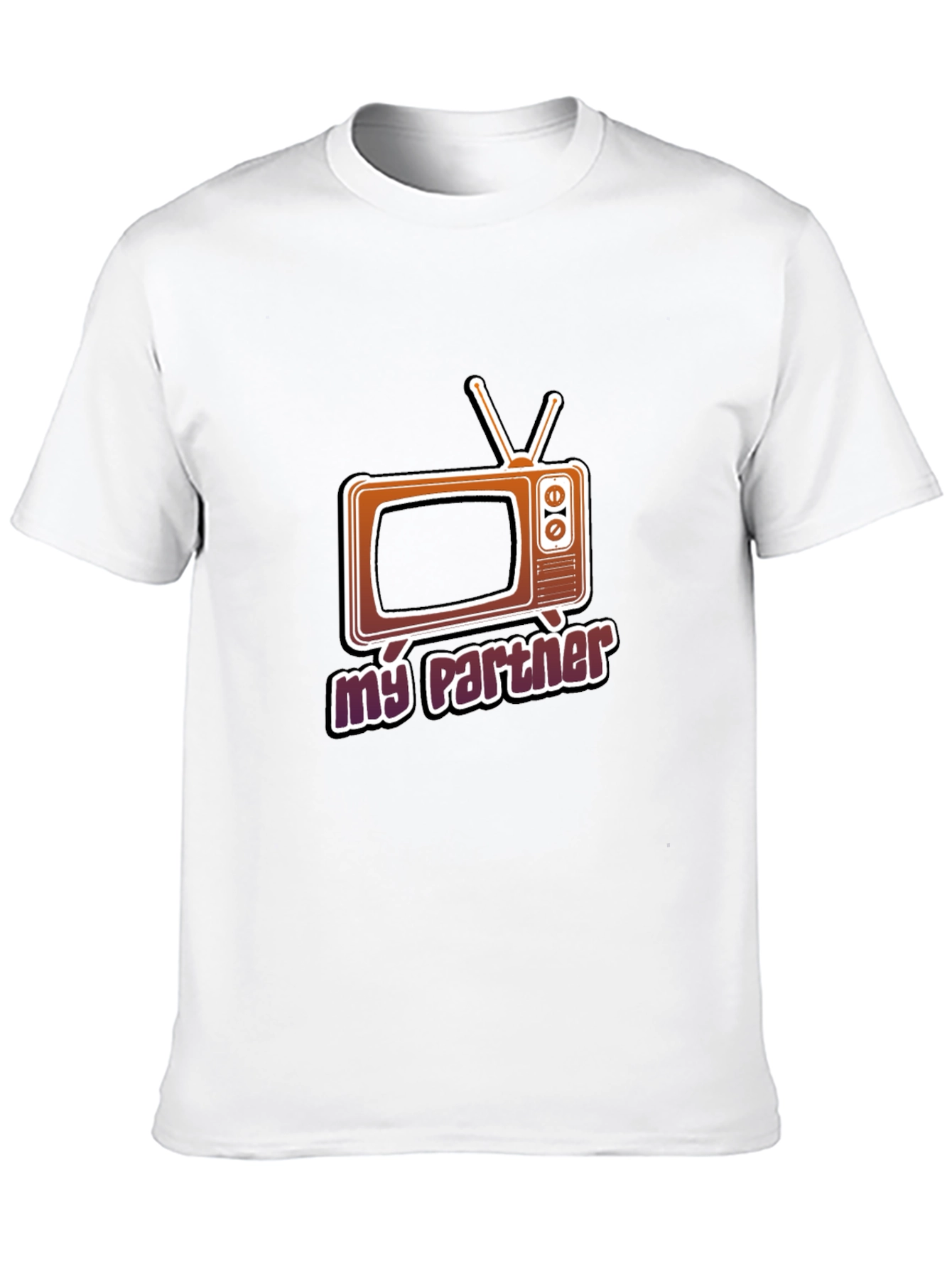 Retro TV Partner Graphic Tee - Black