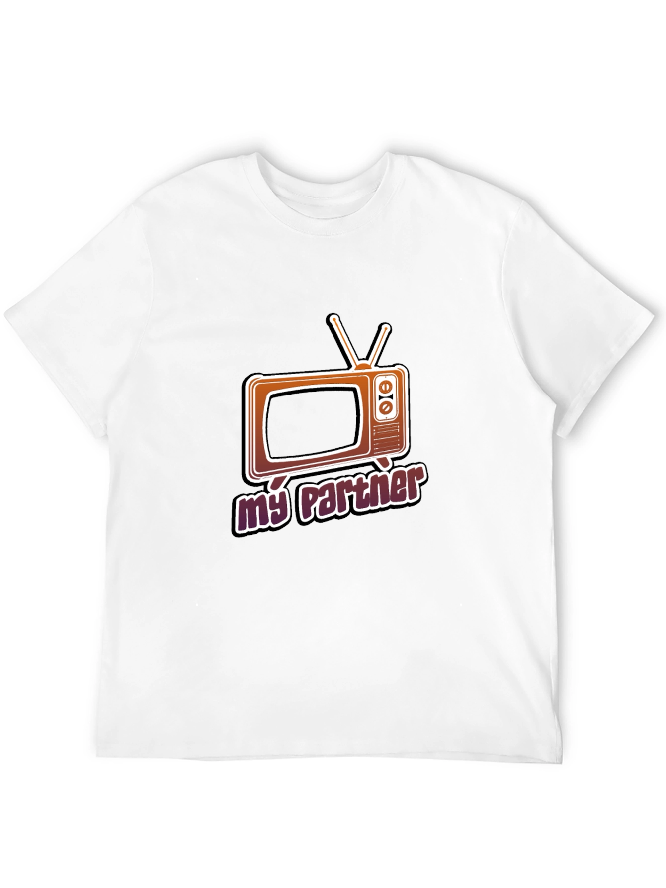 Retro TV Partner Graphic Tee - Black