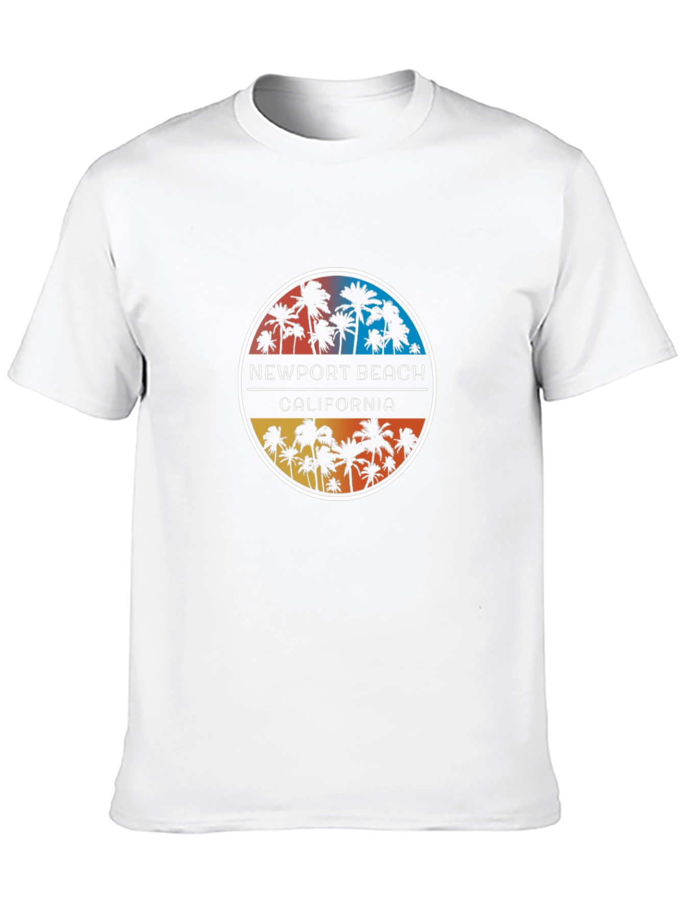 Newport Beach California Palm Tree Graphic T-Shirt
