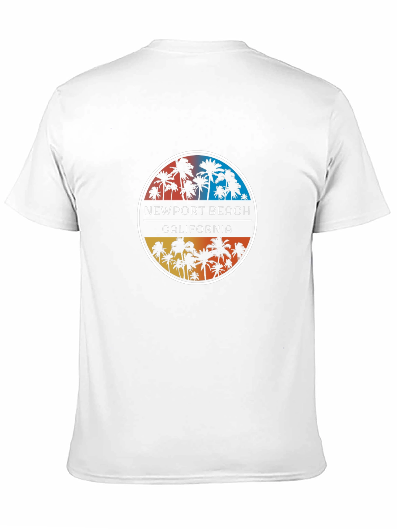 Newport Beach California Palm Tree Graphic T-Shirt