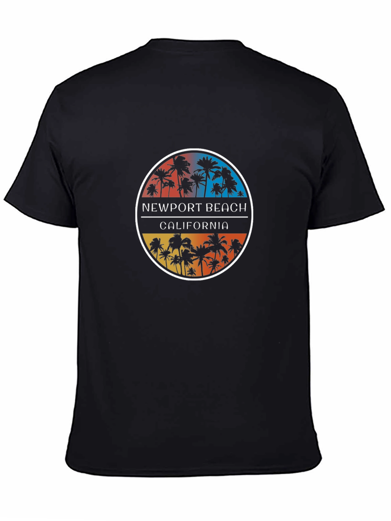 Newport Beach California Palm Tree Graphic T-Shirt