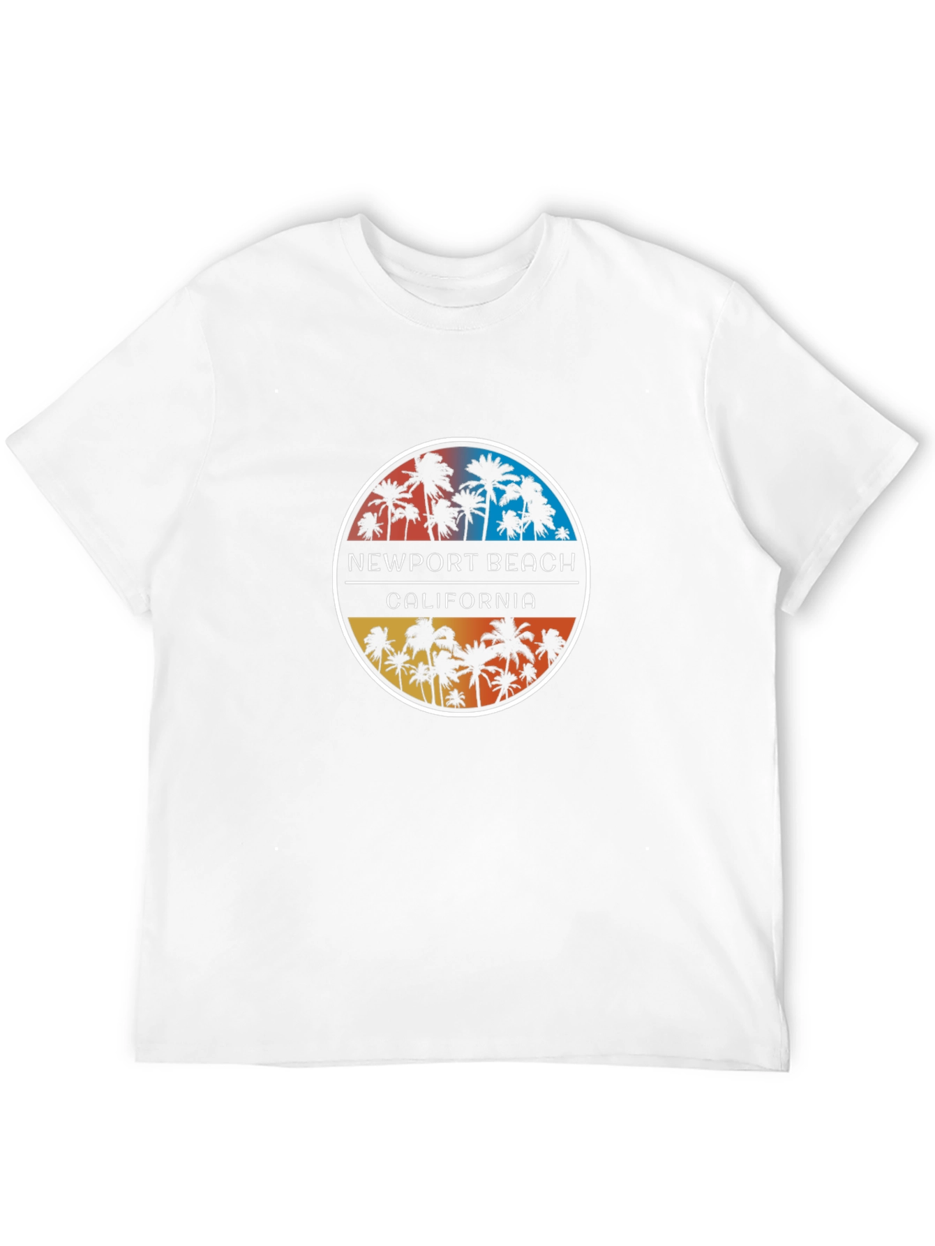 Newport Beach California Palm Tree Graphic T-Shirt