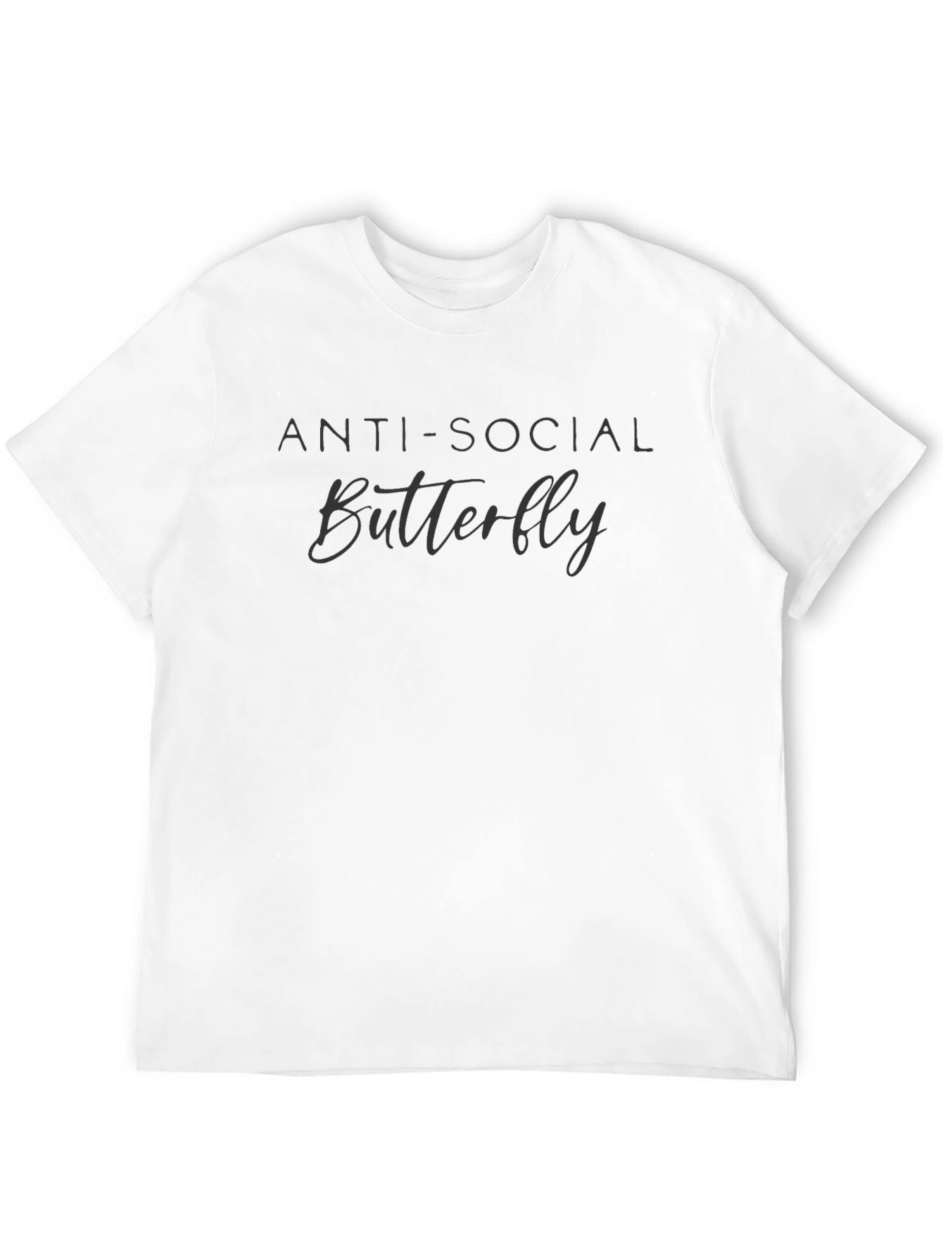 Anti-Social Butterfly Graphic Tee - Unisex Black T-Shirt