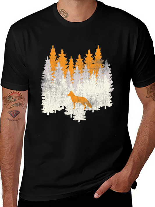 Fox in the Forest Graphic Tee - Nature Lover T-Shirt