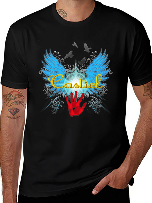 Castiel Wings Graphic T-Shirt - Supernatural Inspired Tee