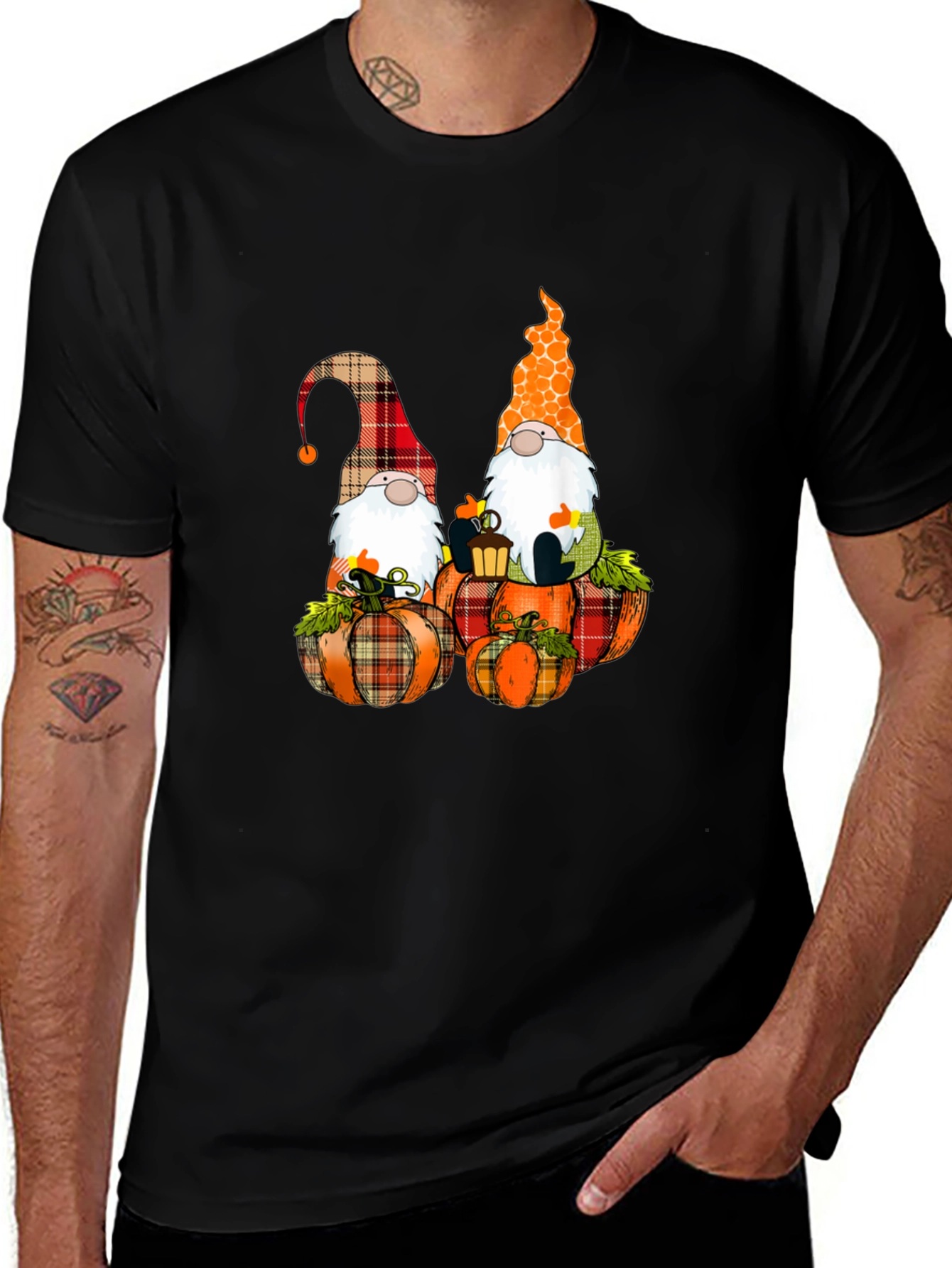 Fall Gnomes on Pumpkins Graphic Tee